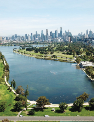 Albert Park Lake in Victoria Australia