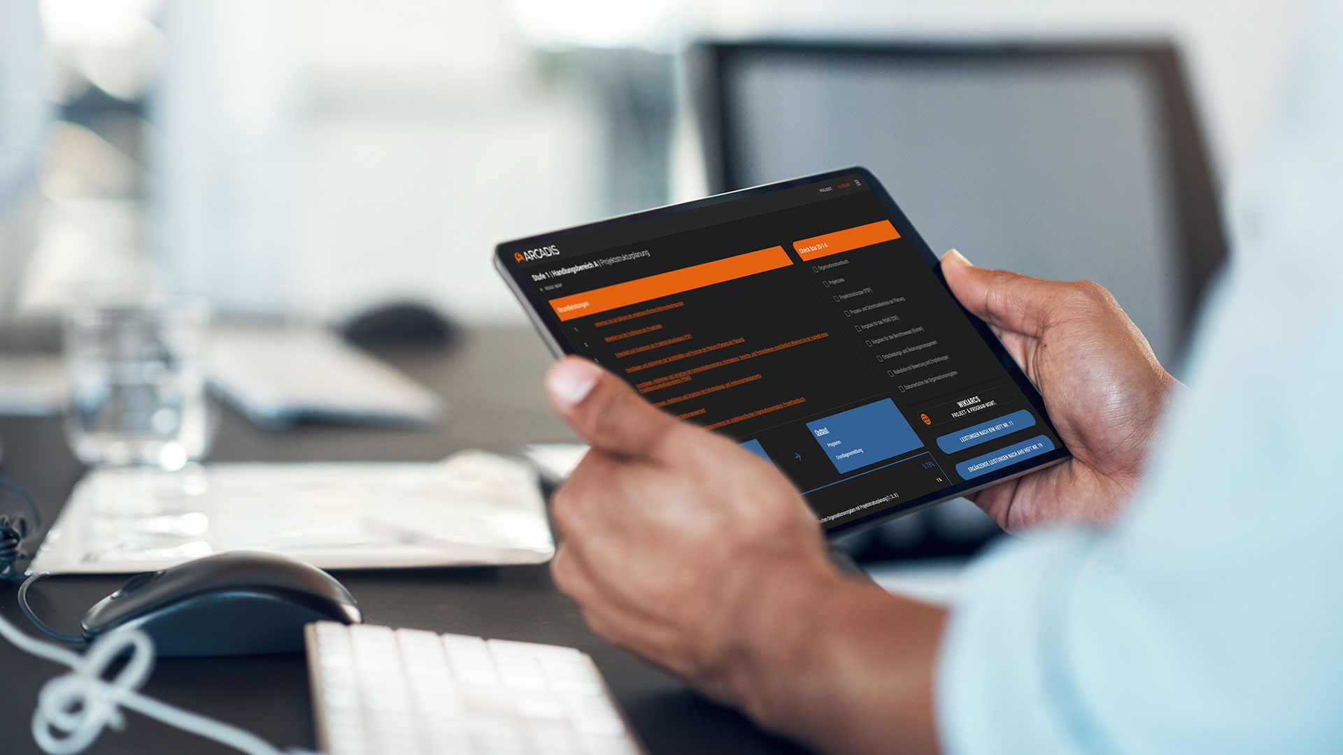 SOP AHO App auf einem Tablet